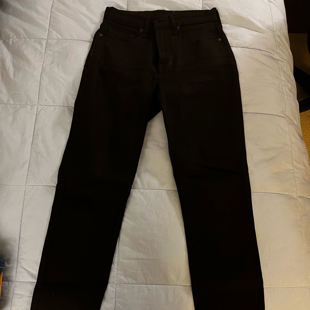 Everlane black skinny high rise jeans, 25